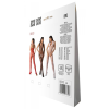 Бодістокінг з плетінням на животику Passion BS100 One Size, red, декоративний шов, з доступом