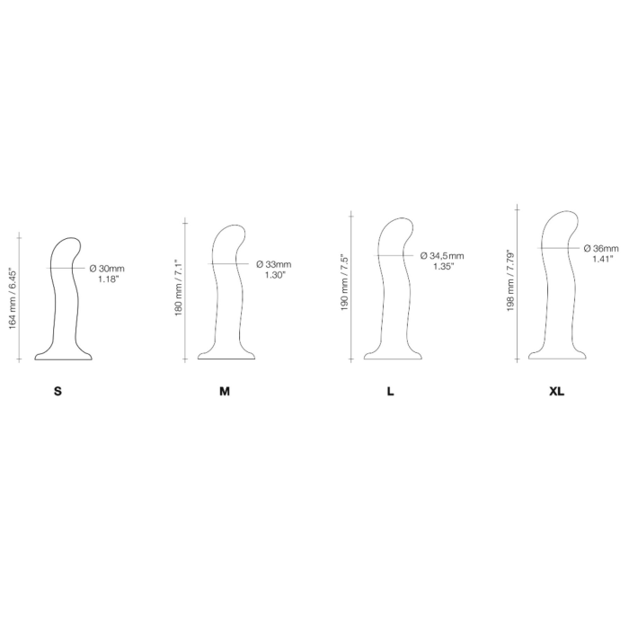 Насадка для страпона Strap-On-Me P&G-Spot Dildo, силикон, размер XL