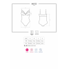 Мереживне боді з доступом Obsessive 818-TED-1 teddy XS/S, чорне