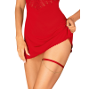 Гартер Obsessive Ingridia garter O/S, червоний
