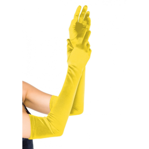 Довгі атласні рукавички Leg Avenue Extra Long Satin Gloves, One Size, жовті