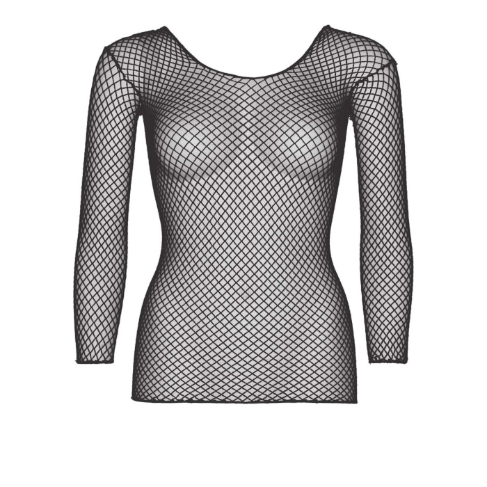 Сітчастий топ Leg Avenue Long Sleeves T-Shiets Black, One Size