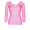 Сітчастий топ Leg Avenue Long Sleeves T-Shirts Neon Pink, One Size