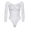 Еротичне боді-бодістокінг Leg Avenue Snap crotch thong back teddy White M/L