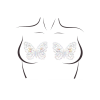 Пестис-метелики з кристалів Leg Avenue Chrysallis nipple sticker, наліпки, світяться у темряві
