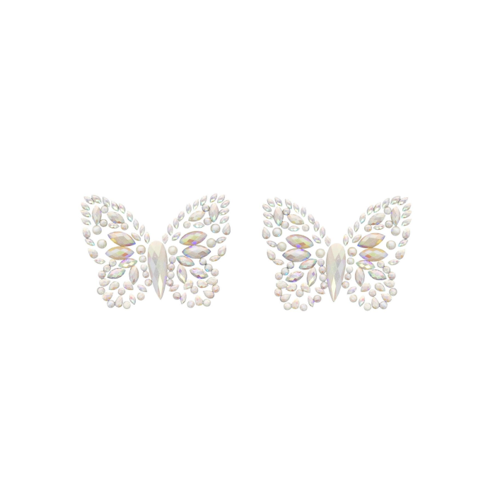 Пестис-метелики з кристалів Leg Avenue Chrysallis nipple sticker, наліпки, світяться у темряві