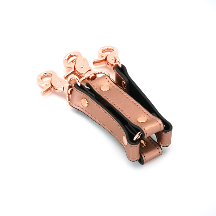 Хрестовина для фіксації Liebe Seele Rose Gold Memory Hog Tie, натуральна шкіра, рожеве золото