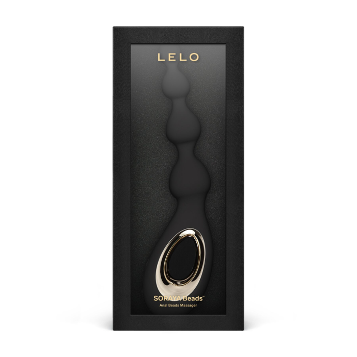 Анальне намисто з вібрацією LELO Soraya Beads Black, різний діаметр намистин, 8 режимів
