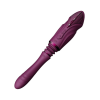 Компактна смарт секс-машина Zalo – Sesh Velvet Purple, 2 насадки, пульт ДК, кристал Swarovski