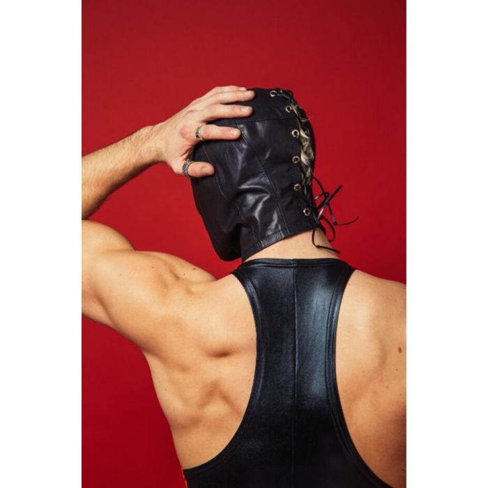 Закритий шкіряний капюшон D&A Deprivation mask Leather