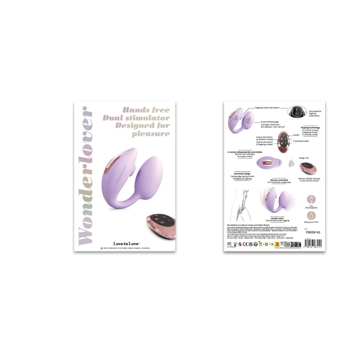 Віброяйце з вакуумною кліторальною стимуляцією Love To Love Wonderlover VIVA MAUVE