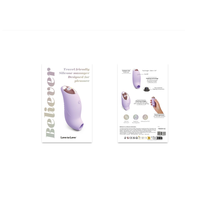 Вакуумний кліторальний стимулятор Love To Love BELIEVER – VIVA MAUVE