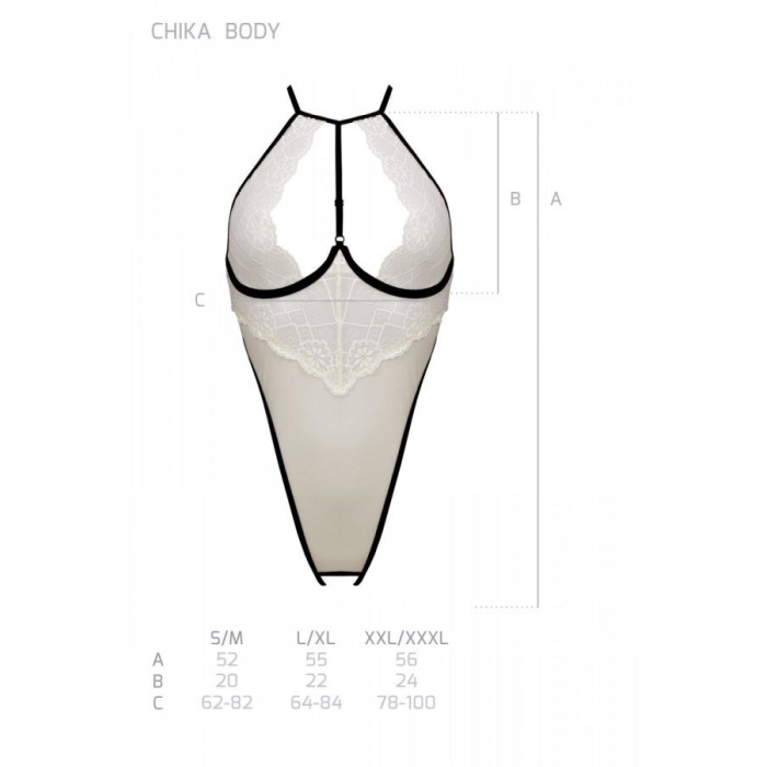 Боді з доступом Passion CHIKA BODY S/M, cream