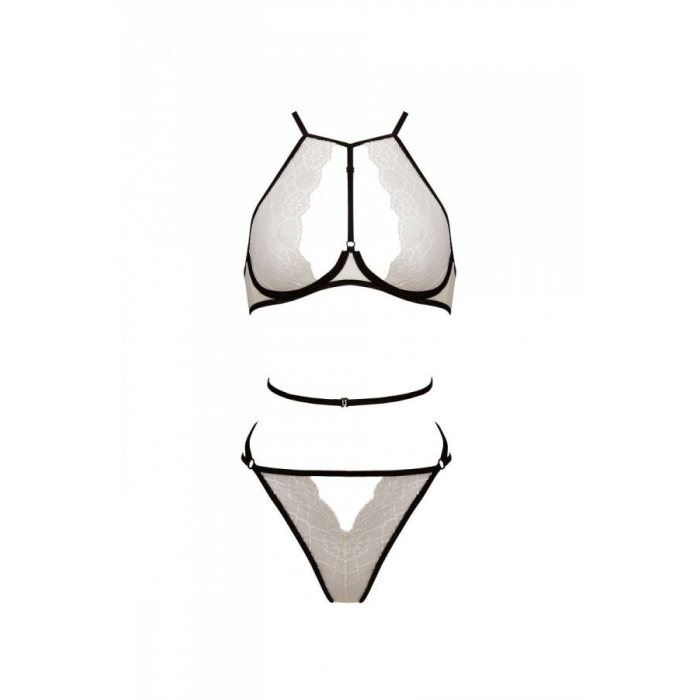 Комплект білизни Passion CHIKA SET, L/XL, cream, топ, трусики