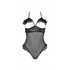 Еротичне боді Passion DOLLY BODY, S/M, black, з відкритими чашками