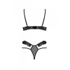 Еротичний комплект Passion DOLLY SET, S/M, black, з відкритими чашками