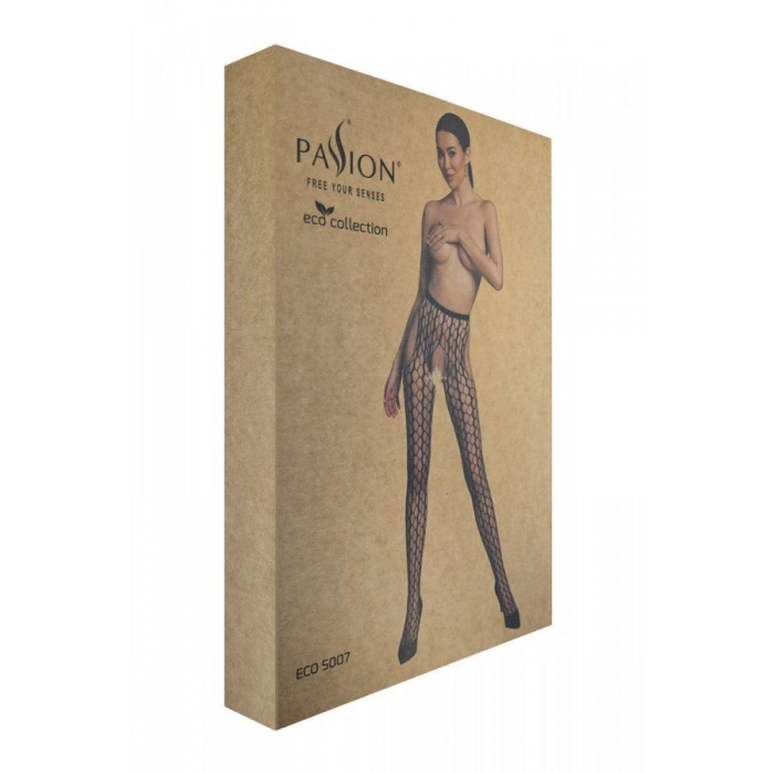 Еротичні колготки-бодістокінг Passion ECO S007 black