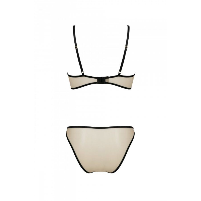Комплект Passion LORINA SET, XXL/XXXL, beige, бюстгальтер та трусики