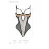 Еротичне боді Passion MARINA BODY, L/XL, beige, з відкритими чашками