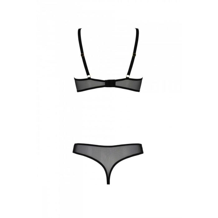 Еротичне боді Passion MARINA BODY, S/M, black, з відкритими чашками