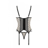 Корсет Passion MARINA CORSET, XXL/XXXL, beige, з відкритими чашками
