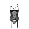 Корсет Passion MARINA CORSET, S/M, black, з відкритими чашками