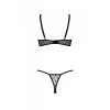 Еротичний комплект Passion MARINA SET WITH OPEN BRA, S/M, beige, відкриті чашки