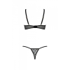 Еротичний комплект Passion MARINA SET WITH OPEN BRA, XXL/XXXL, black, відкриті чашки