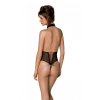 Еротичне боді Passion TRISHA BODY, XXL/XXXL, black, з відкритими чашками