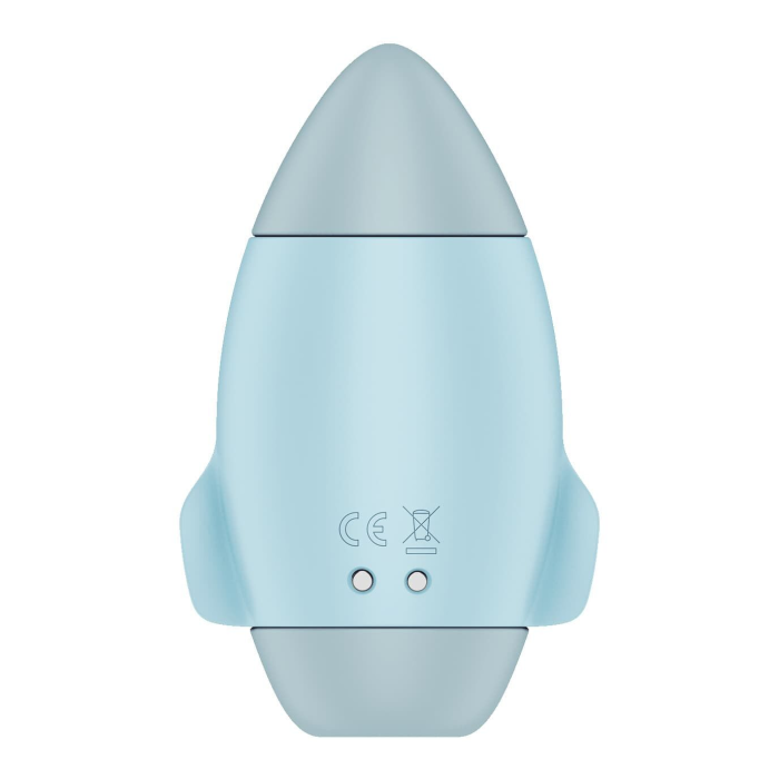 Вакуумний стимулятор з вібрацією Satisfyer Mission Control Blue, 2 незалежні мотори