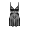 Еротичний комплект Obsessive Chemeris babydoll & thong M/L, пеньюар та стрінги