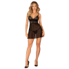Еротичний комплект Obsessive Chemeris babydoll & thong M/L, пеньюар та стрінги