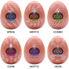 Набір мастурбаторів-яєць Tenga Egg Hard Boilded II Pack (6 яєць), щільний TPE, опукла текстура