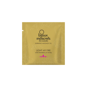 Пробник масажної олії Bijoux Indiscrets Light my Fire –  Wild Strawberry & Honey (2 мл)