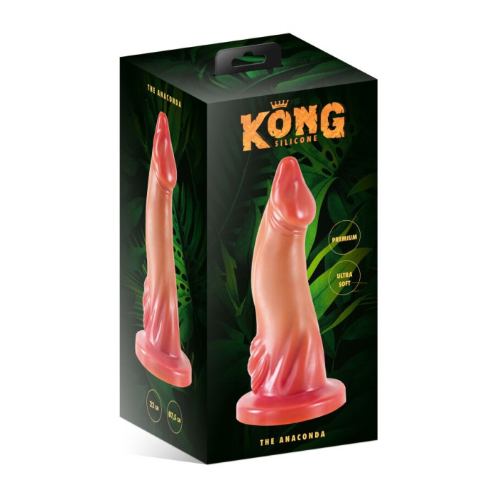 Фентезійний фалоімітатор Kong Silicone The Anaconda, довжина 23 см, діаметр 5,5 см