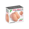 Мастурбатор-півторс з вібрацією Real Body Real Kelly, вагіна та анус, 24х17,5 см