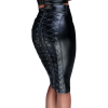 Спідниця-олівець зі шнурівкою Noir Handmade F152 Powerwetlook pencil skirt, XL, з мокрим ефектом