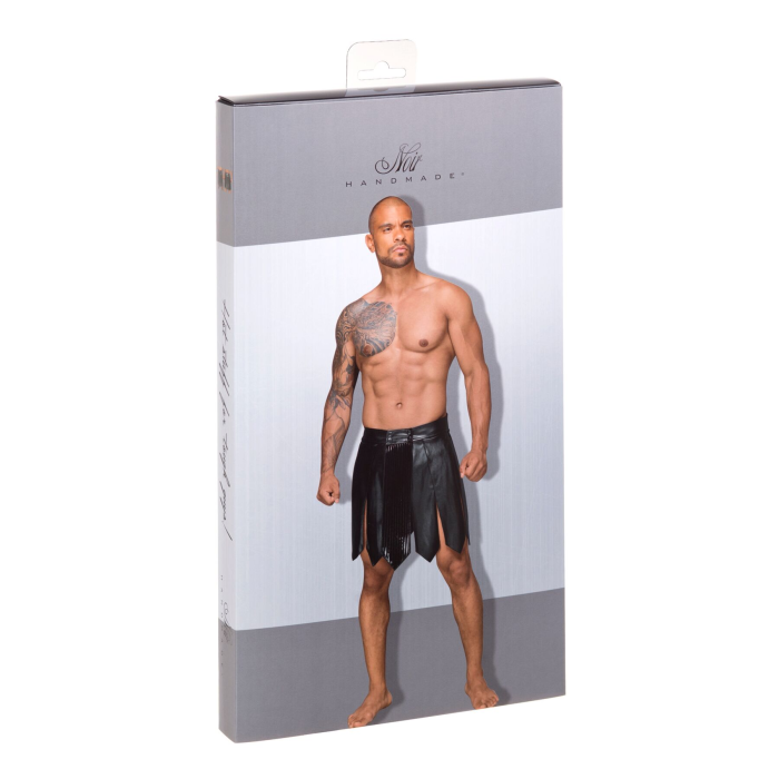 Чоловіча спідниця гладіатора Noir Handmade H053 Eco leather men's gladiator skirt, M, екошкіра