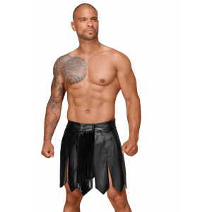 Чоловіча спідниця гладіатора Noir Handmade H053 Eco leather men's gladiator skirt, L, екошкіра