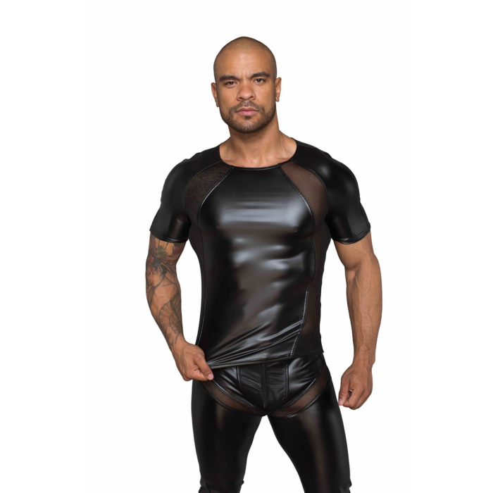 Футболка з мокрим ефектом Noir Handmade H056 Men's T-shirt made of powerwetlook, S