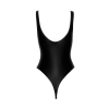 Боді з мокрим ефектом Noir Handmade F244 Powerwetlook body with high cut bottom hem, S