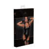 Боді з мокрим ефектом Noir Handmade F244 Powerwetlook body with high cut bottom hem, S