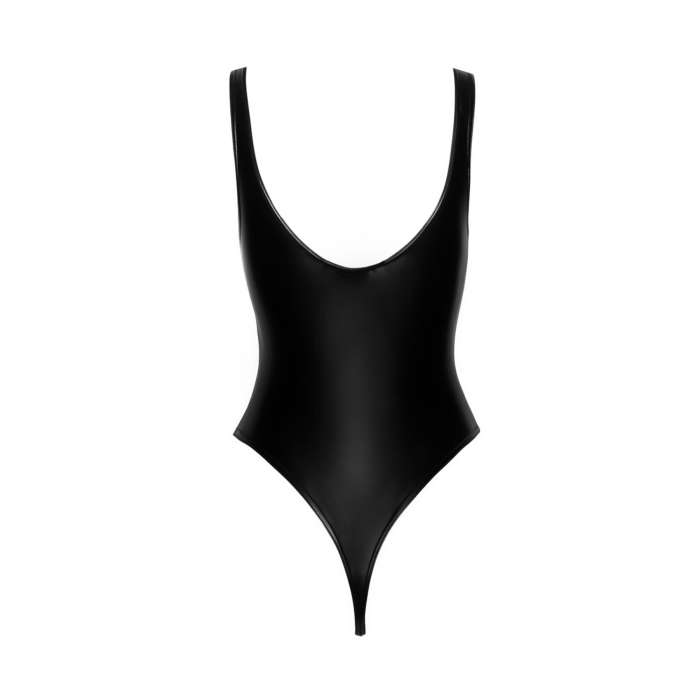 Боді з мокрим ефектом Noir Handmade F244 Powerwetlook body with high cut bottom hem, XL