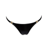 Трусики з мокрим ефектом Noir Handmade P008 Powerwetlook panty with gold clasp, XXL, на застібках
