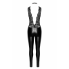 Комбінезон Noir Handmade F298 Libido, S, під латекс, мереживний верх, чокер, знімне намисто, доступ