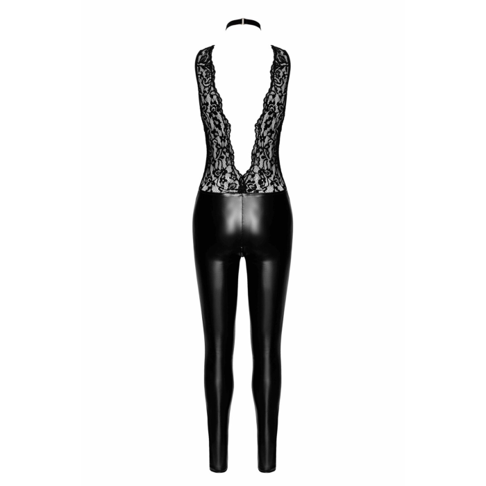 Комбінезон Noir Handmade F298 Libido, S, під латекс, мереживний верх, чокер, знімне намисто, доступ