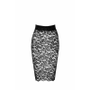 Спідниця Noir Handmade F302 Ambivalence, L, black, мереживо, довжина за коліна, шнурівка ззаду