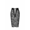 Спідниця Noir Handmade F302 Ambivalence, XL, black, мереживо, довжина за коліна, шнурівка ззаду