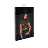 Топ Noir Handmade F303 Essence, 3XL, black, мереживний, короткий рукав, комір-стійка