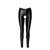 Легінси Noir Handmade F304 Taboo, L, black, під латекс, відкриті сідниці та промежина